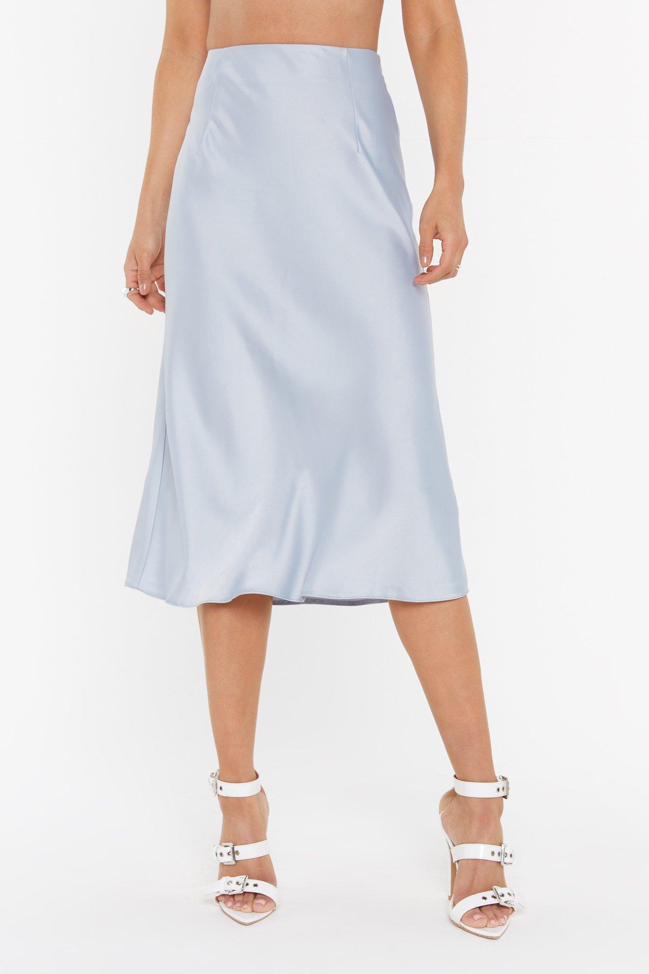 Bias Cut Midi Skirt Nasty Gal
